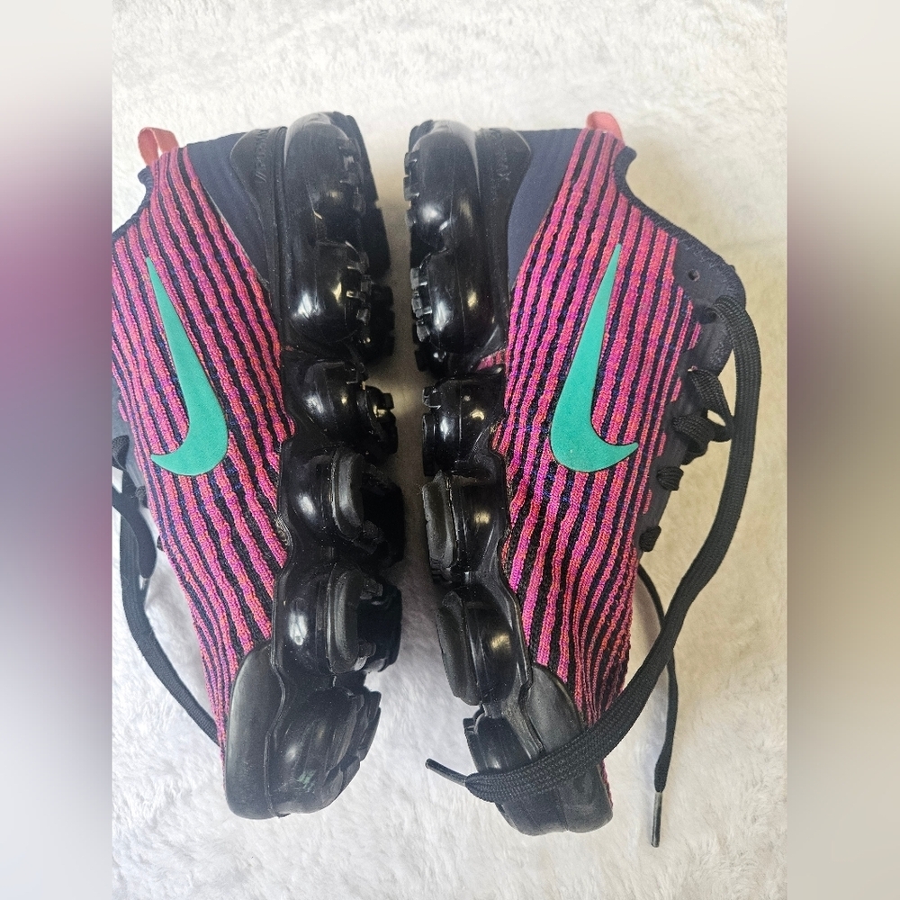 Nike Air Vapor Max FlykNit Women's 6.5   Blackened Blue/Kinetic Green-magic Embe - Picture 3 of 9